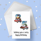 85th Birthday Card with Cars