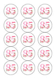 85th Birthday Flowers Edible Icing Cake Topper or Ribbon
