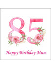 85th Birthday Flowers Edible Icing Cake Topper or Ribbon