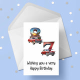 87th Birthday Card with Cars