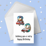 89th Birthday Card with Cars