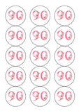 90th Birthday Flowers Edible Icing Cake Topper or Ribbon