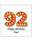 92nd Birthday Red & Gold Edible Icing Cake Topper or Ribbon