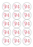 94th Birthday Flowers Edible Icing Cake Topper or Ribbon