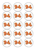 94th Birthday Red & Gold Edible Icing Cake Topper or Ribbon