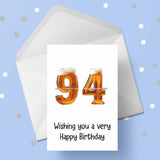 94th Birthday Beer Card