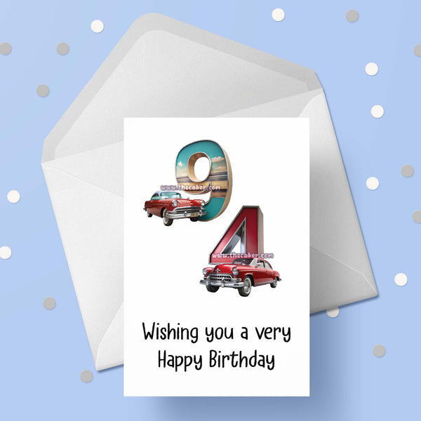 94th Birthday Car Card
