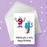 94th Birthday Cartoon Numbers Card