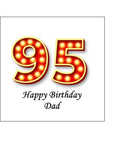 95th Birthday Red & Gold Edible Icing Cake Topper or Ribbon