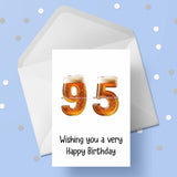 95th Birthday Beer Card