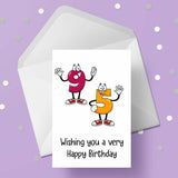 95th Birthday Cartoon Numbers Card