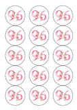 96th Birthday Flowers Edible Icing Cake Topper or Ribbon
