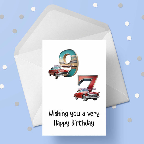 97th Birthday Car Card