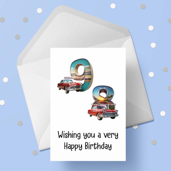 98th Birthday Car Card