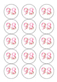 98th Birthday Flowers Edible Icing Cake Topper or Ribbon