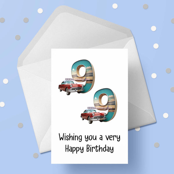 99th Birthday Car Card