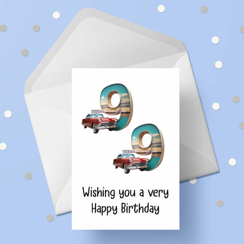 99th Birthday Car Card