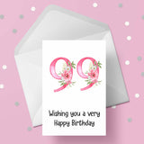 99th Birthday Flowers Card