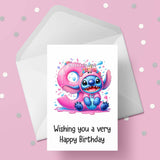09 9th Birthday 06 Birthday Card with Stitch