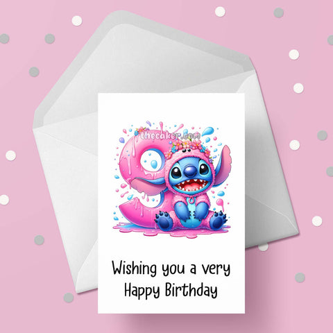 09 9th Birthday 06 Birthday Card with Stitch