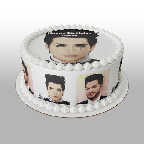 Adam Lambert 02 Edible Icing Cake Topper or Ribbon