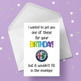 Funny Alfa Romeo Birthday Card