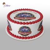 Alton Towers Logo Edible Icing Cake Topper or Ribbon