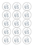 Apple Logo Edible Icing Cake Topper or Ribbon