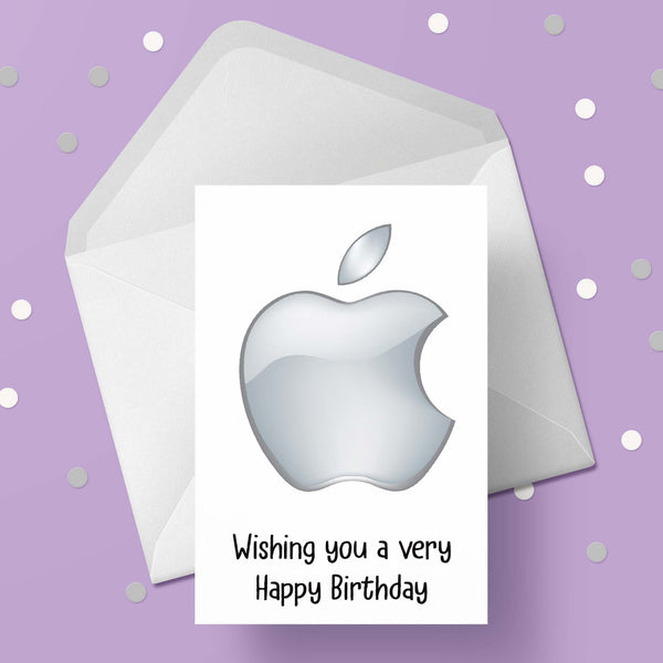 Apple Logo Birthday Card