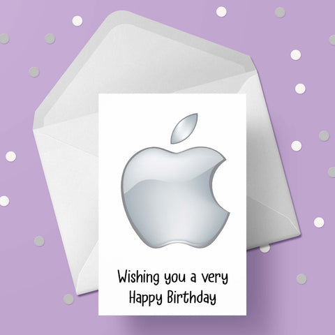 Apple Logo Birthday Card
