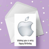 Apple Logo Edible Icing Cake Topper or Ribbon