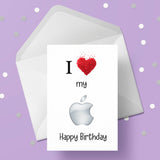 Apple Logo Edible Icing Cake Topper or Ribbon