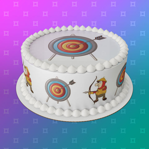 Archery / Archer 02 Edible Icing Cake Topper or Ribbon