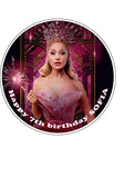 Ariana Grande 08 Edible Icing Cake Topper or Ribbon