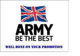Army Edible Icing Cake Topper or Ribbon - Be The Best