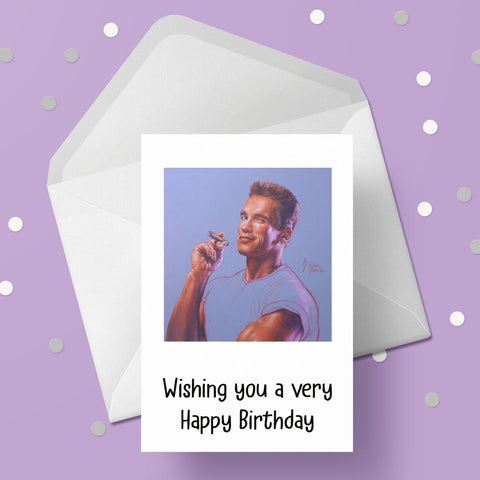 Arnold Schwarzenegger 01 Birthday Card