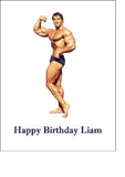 Arnold Schwarzenegger 02 Edible Icing Cake Topper or Ribbon