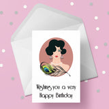 Art Deco Lady 05 Birthday Card