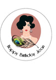 Art Deco Lady Edible Icing Cake Topper 05