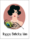 Art Deco Lady Edible Icing Cake Topper 05