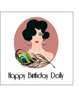 Art Deco Lady 05 Edible Icing Cake Topper or Ribbon
