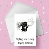 Art Deco Lady 04 Birthday Card