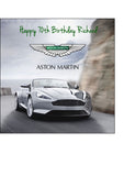 Aston Martin Car 01 Edible Icing Cake Topper or Ribbon