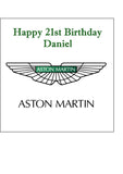 Aston Martin Logo Edible Icing Cake Topper or Ribbon