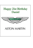 Aston Martin Logo Edible Icing Cake Topper