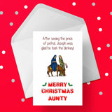Christmas card for Aunty - Funny Donkey & Petrol