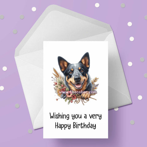 Australian Cattle Dog Birthday Card 02