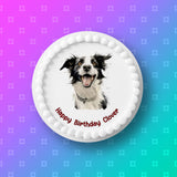 Border Collie 03 Edible Icing Cake Topper or Ribbon