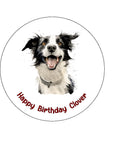 Border Collie 03 Edible Icing Cake Topper or Ribbon