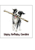 Border Collie 04 Edible Icing Cake Topper or Ribbon